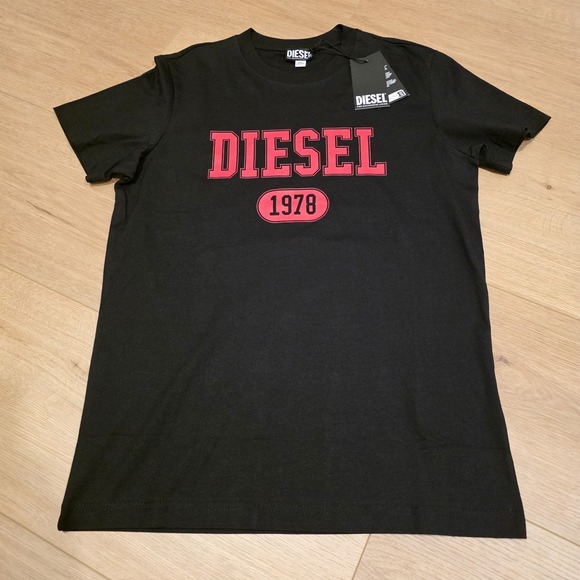 Diesel T Diegor 1-A T-Shirt Mens Size M Black NWT $70 MSRP - Picture 1 of 15